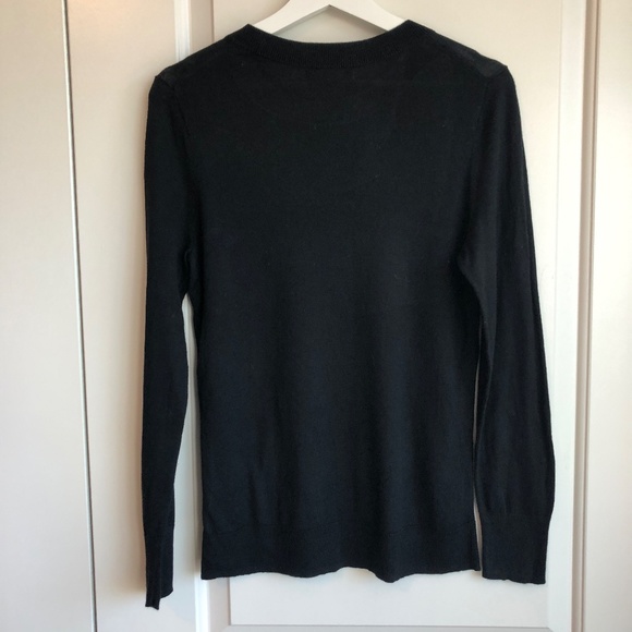 Banana Republic Lightweight Crewneck Sweater Black M - MEASUREMENTS IN LISTING - Picture 2 of 4